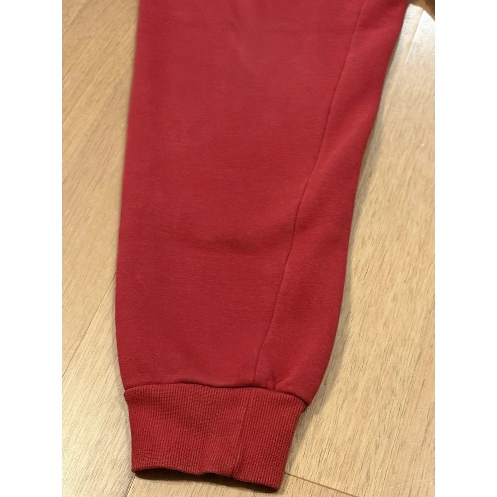 True Religion Joggers Sweatpant Buddha Logo Horseshoe Pocket Medium Red Spellout